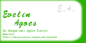 evelin agocs business card